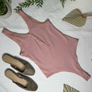 Wild Fable Light Pink Tank Top Bodysuit, Size M